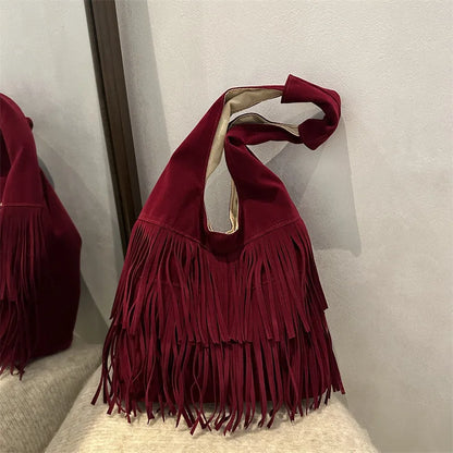 The Muse Soft Fringe Hobo Bag
