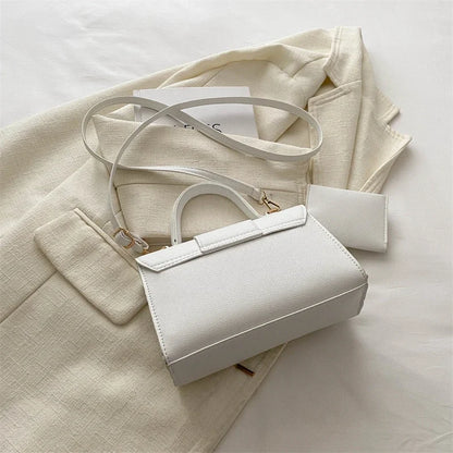 Structured Buckle Top-Handle Mini Bag