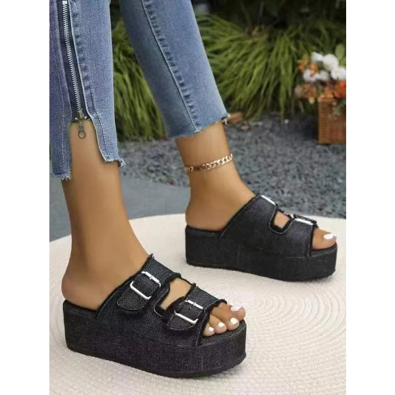 Chic Mid-Heel Summer Sandals