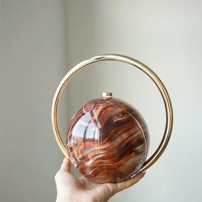  The Orb Marble Sphere Clutch
