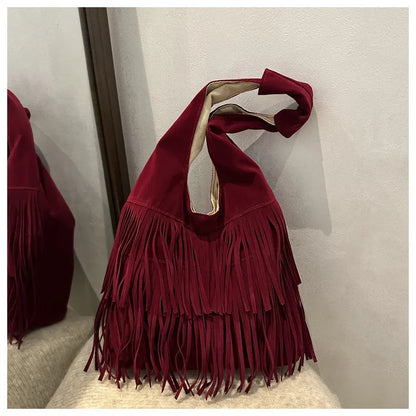 The Muse Soft Fringe Hobo Bag