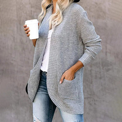 Knitted Open Front Cardigan