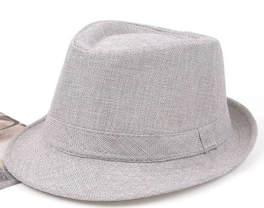 Classic Linen Fedora Hat