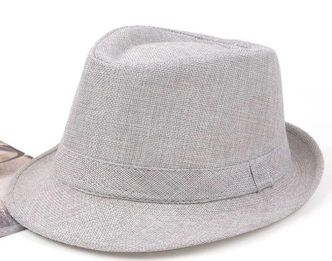 Classic Linen Fedora Hat