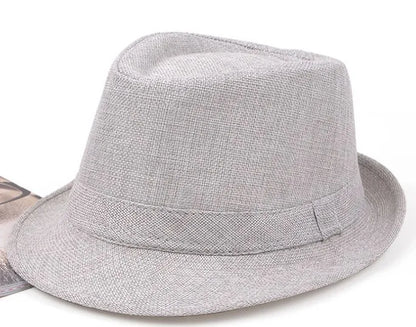 Classic Linen Fedora Hat