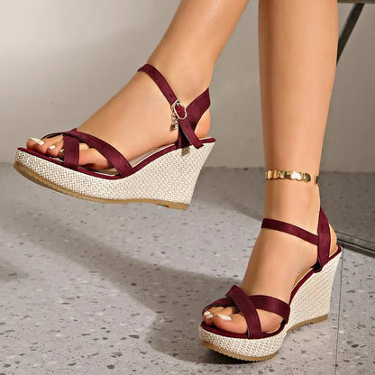 Espadrille Crisscross Wedge Sandals