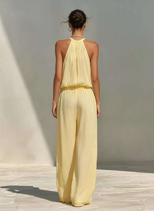 Breezy Halter Palazzo Jumpsuit