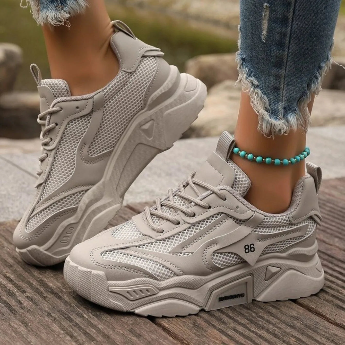 Breathable Chunky Sneakers for Women