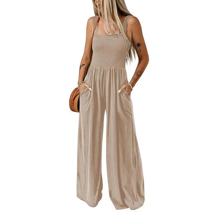 Women's Square Neck Wide Leg Jumpsuit