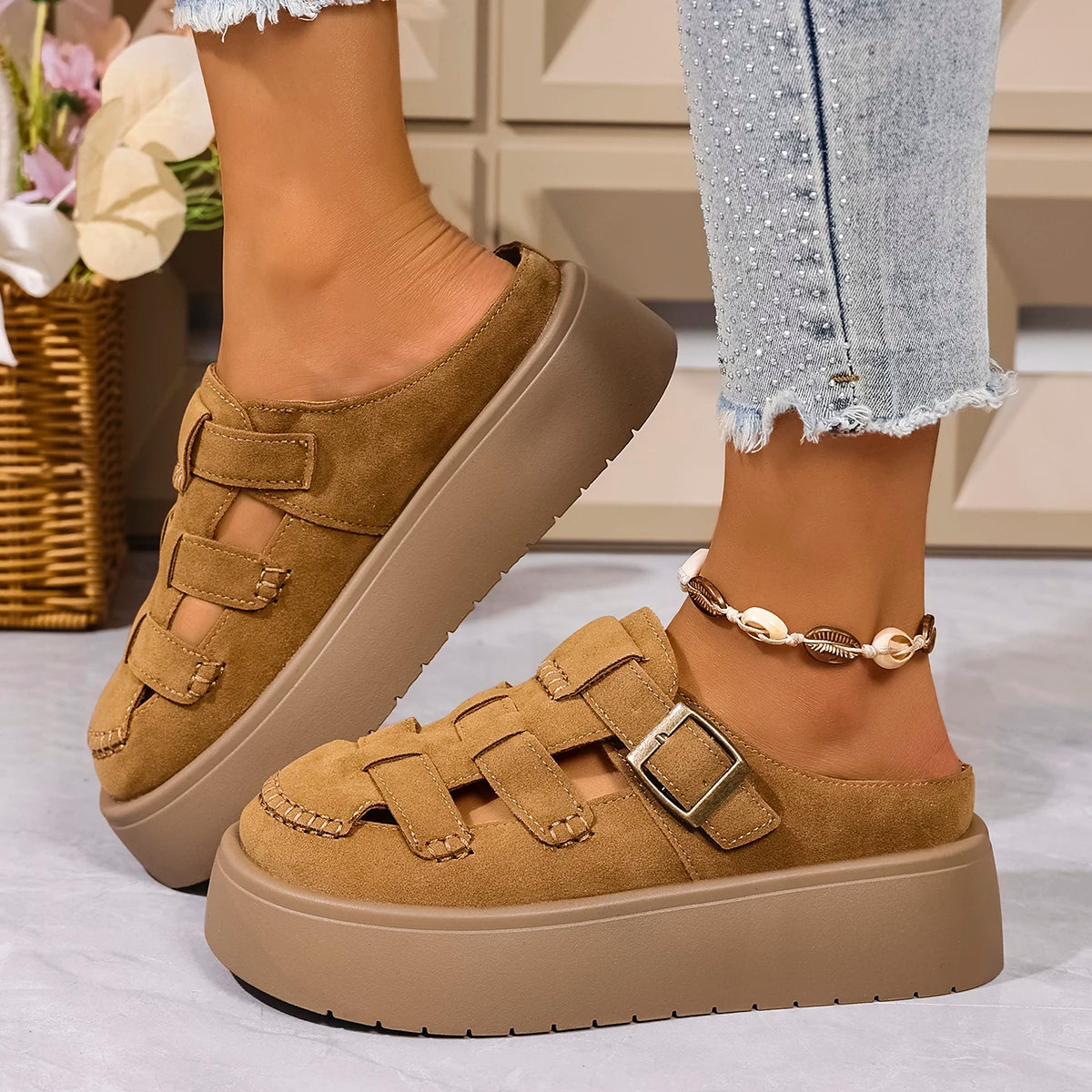 Woven Trail Platform Fisherman Sandals