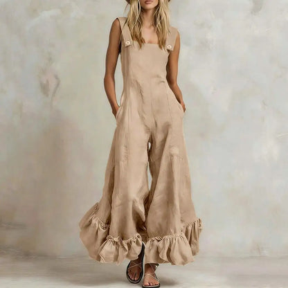 Aurora Ruffle Wide Leg Jumpsuit