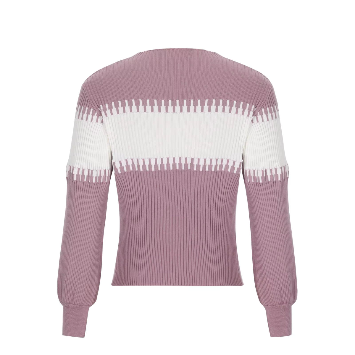 Effortless Chic Color Block Knit Sweater
