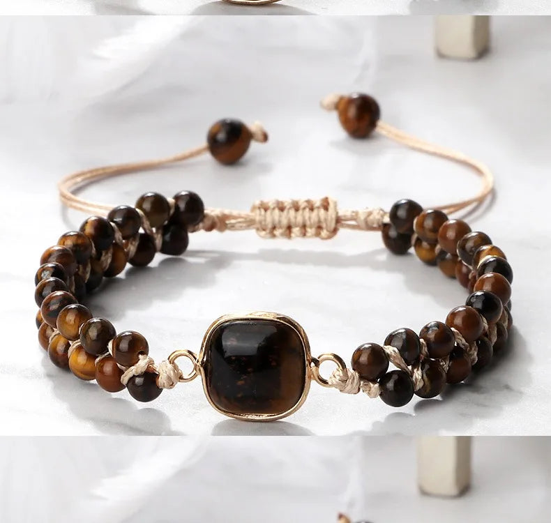 Handmade Natural Stone Beaded Bracelet