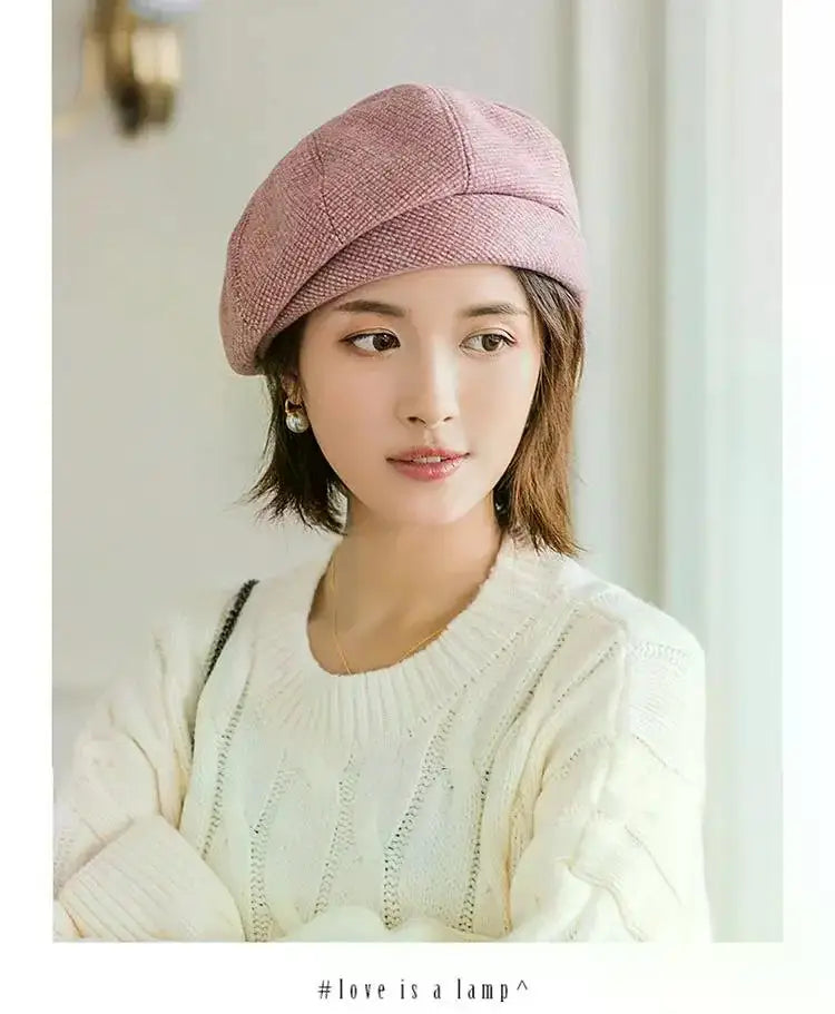 Elegant Winter Wool Beret