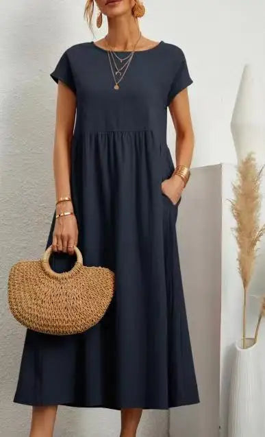Elegant Summer Linen Dress