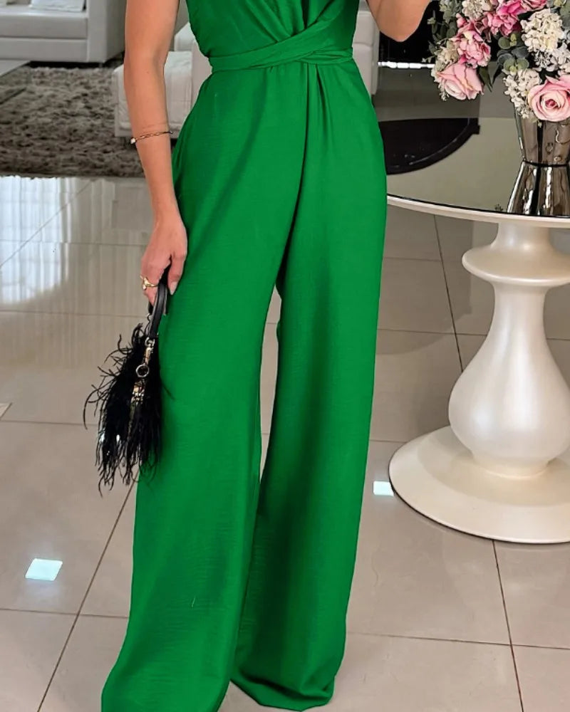 Elegant Wide-Leg Summer Jumpsuit
