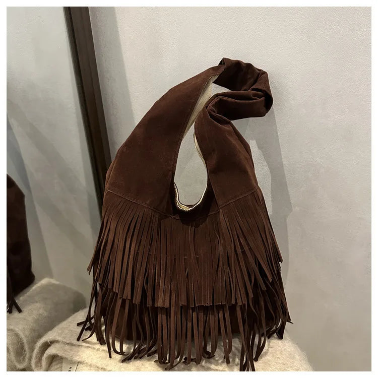 The Muse Soft Fringe Hobo Bag