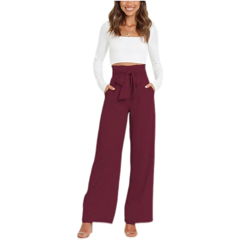 High Waist Belted Pants