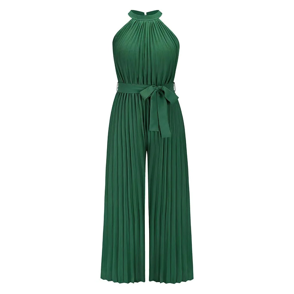 Stylish Halter Neck Wide-Leg Jumpsuit