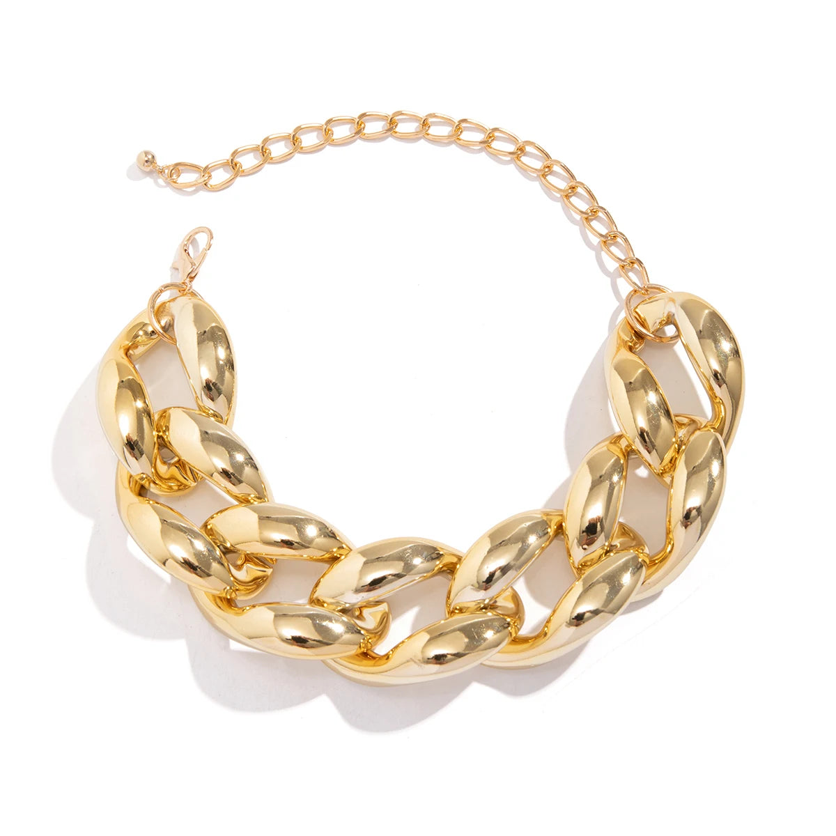 Exaggerated Thick Metal Cuban Chain Choker