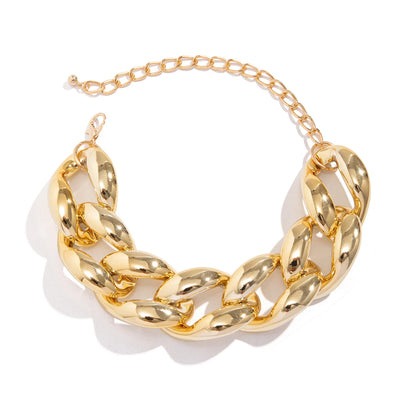 Exaggerated Thick Metal Cuban Chain Choker