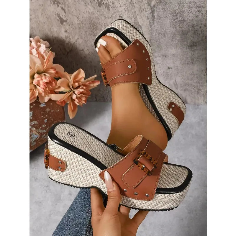 Square Platform Sandals