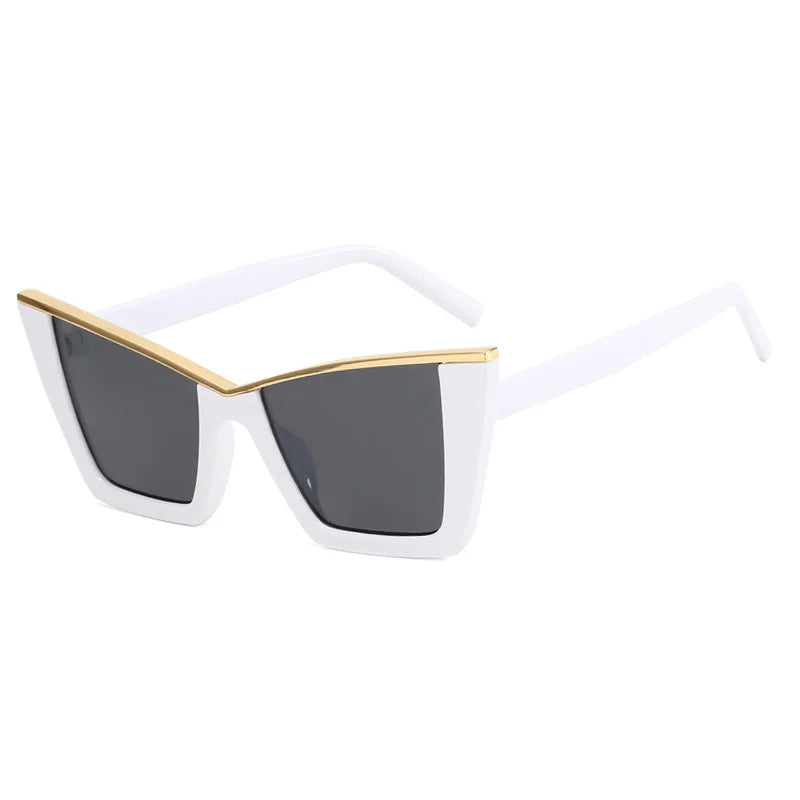 Oversized Bar Cat Eye Sunglasses