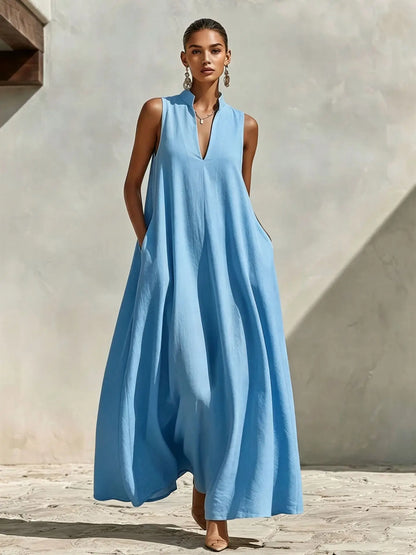 Minimalist Sleeveless Maxi Dress