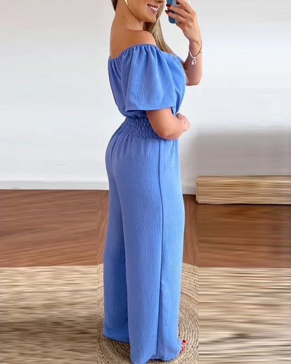 Classy Off-Shoulder High Waist Jumpsuit