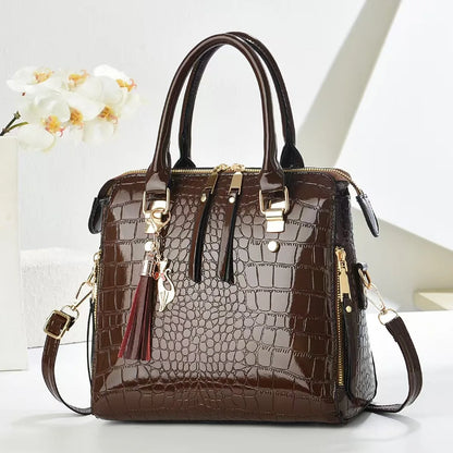 Luxury Crocodile Pattern Handbag