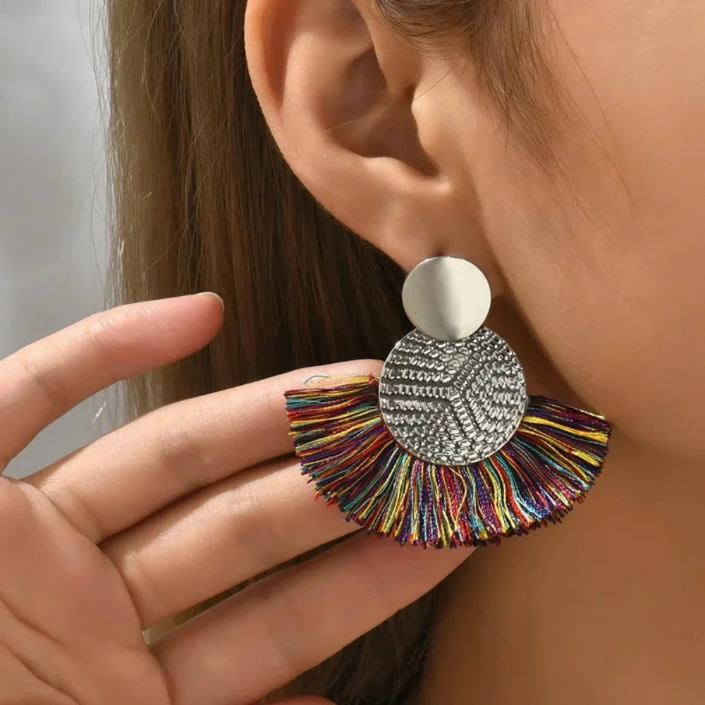 Bohemian Tassel Statement Earrings