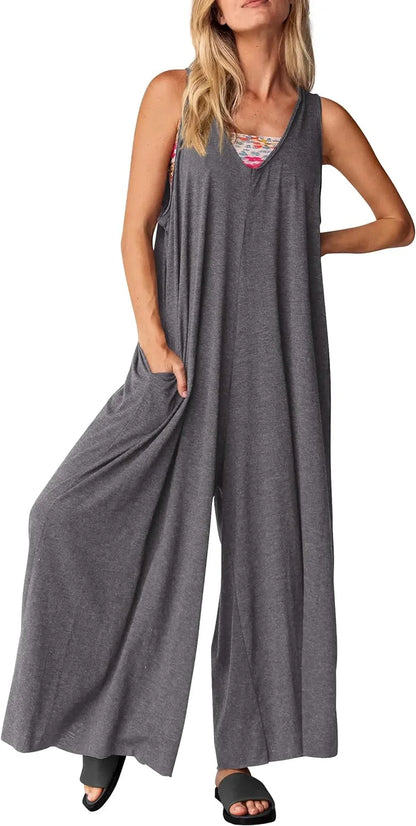Chic Sleeveless Casual Jumpsuit