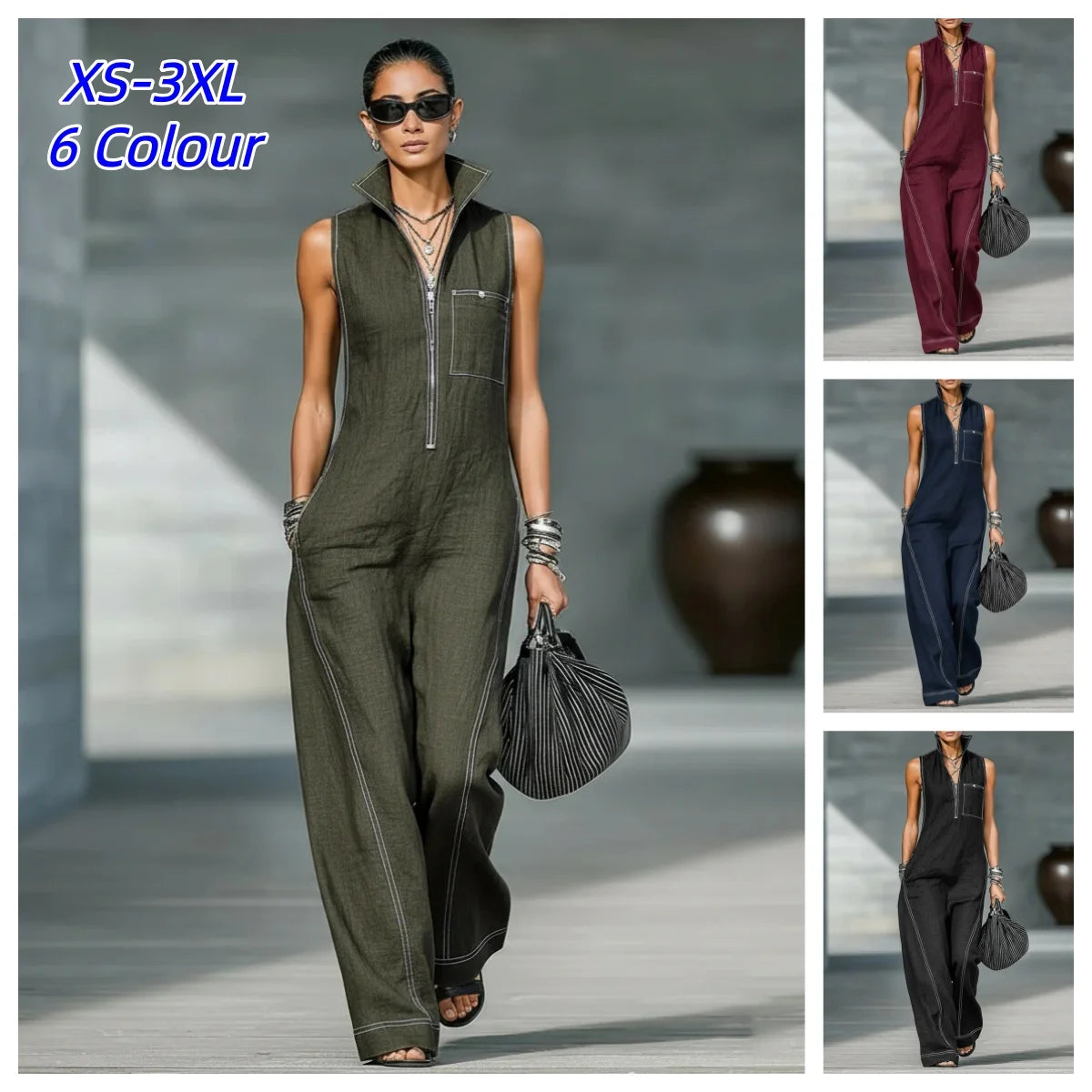 Elegant High Street Linen Jumpsuit