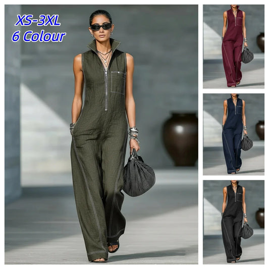 Elegant High Street Linen Jumpsuit