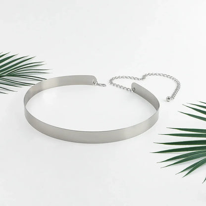 Women's metal iron piece belt
