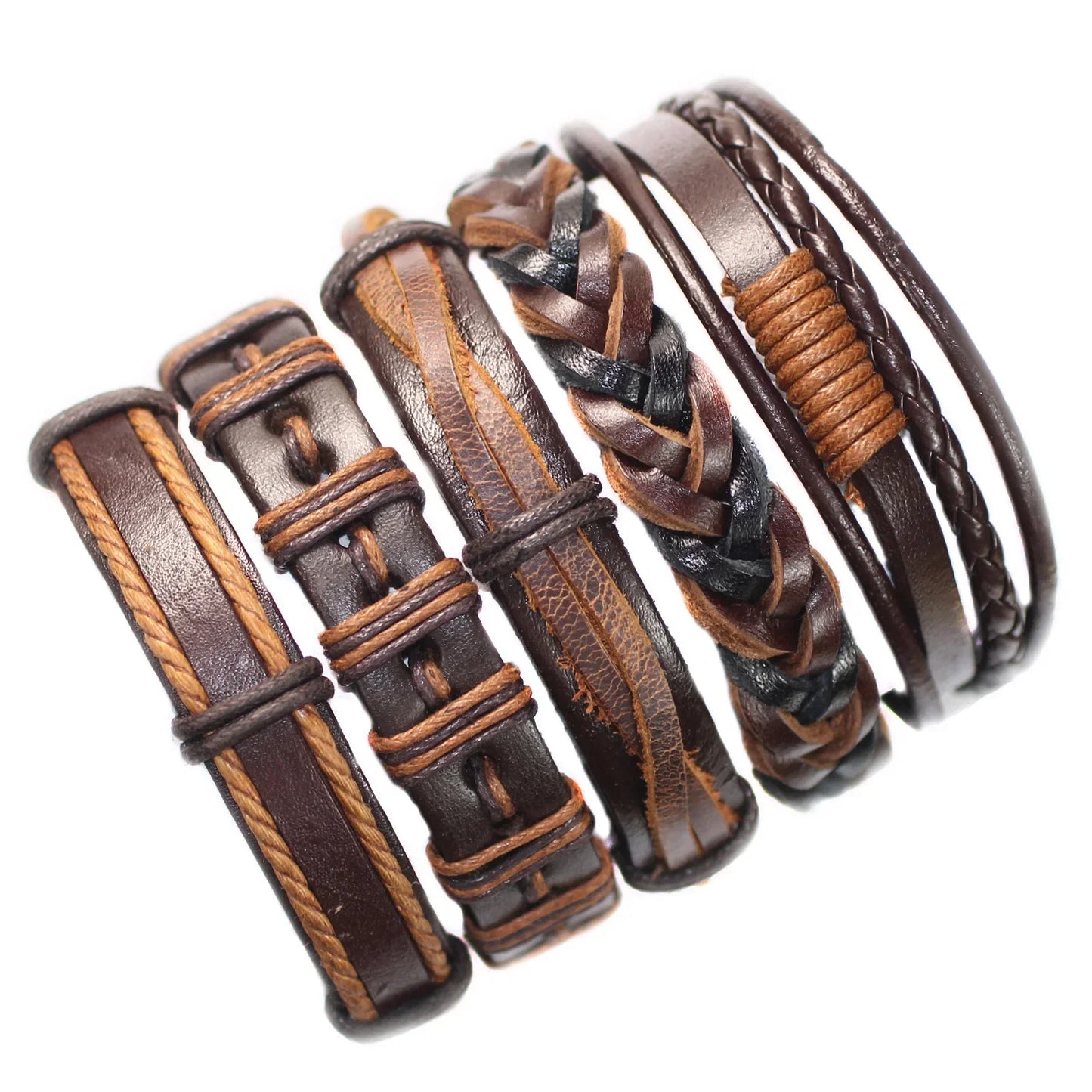 Multilayer Men's Leather Bracelets