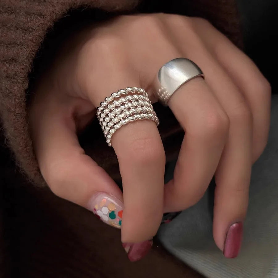 Bohemian Silver Adjustable Rings