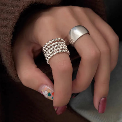 Bohemian Silver Adjustable Rings