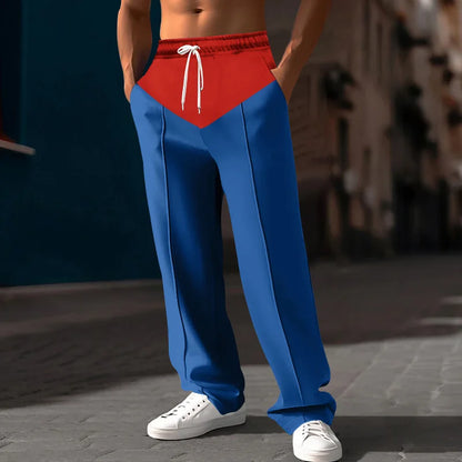 Men's Color Block Casual Pants