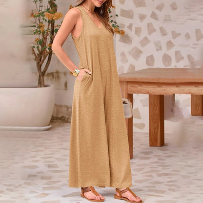 Chic Sleeveless Casual Jumpsuit