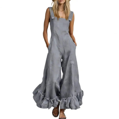 Aurora Ruffle Wide Leg Jumpsuit