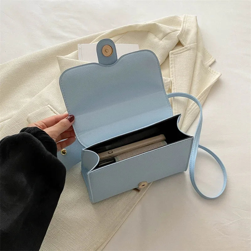 Structured Buckle Top-Handle Mini Bag