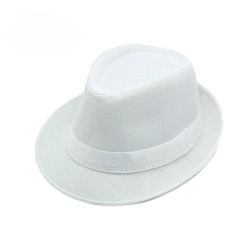 Classic Linen Fedora Hat