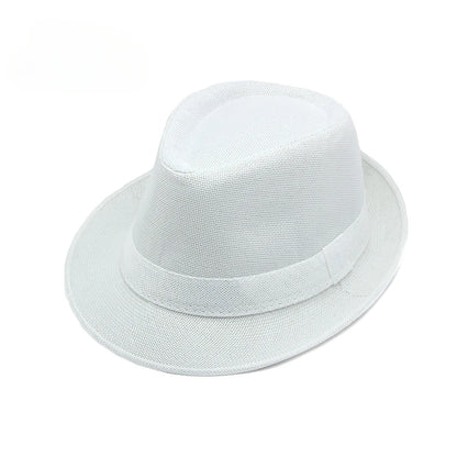 Classic Linen Fedora Hat