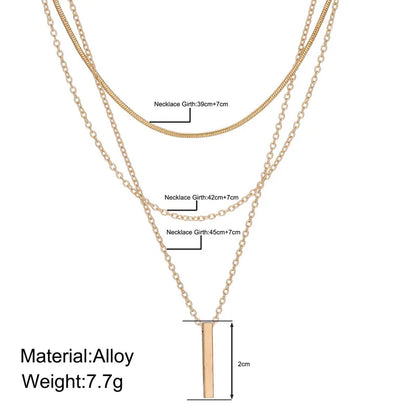 Zircon Charm Pendant Necklace