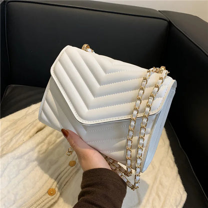 The Chevron Chain Crossbody Bag