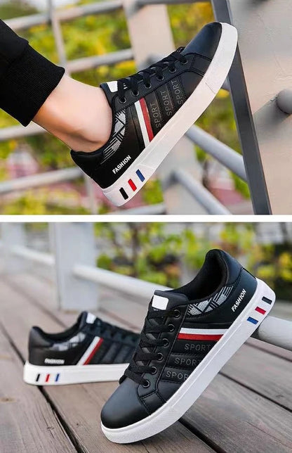 Men's Casual Vulcanized White Sneakers