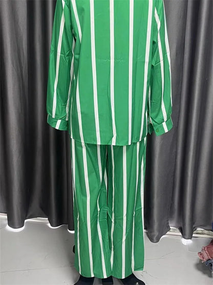 Effortless Chic Striped Two-Piece Set