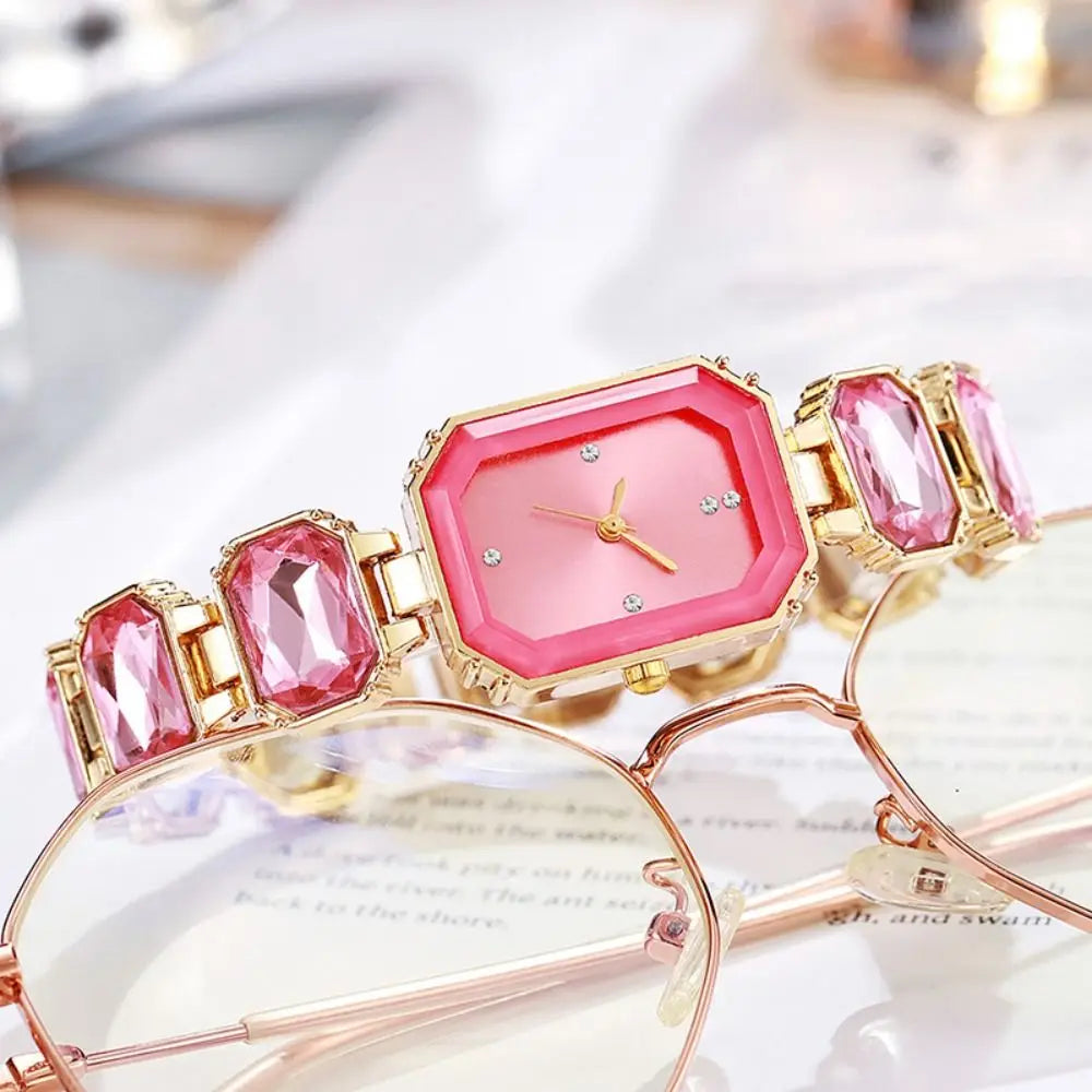 Elegant Women Rectangle Dial Watch