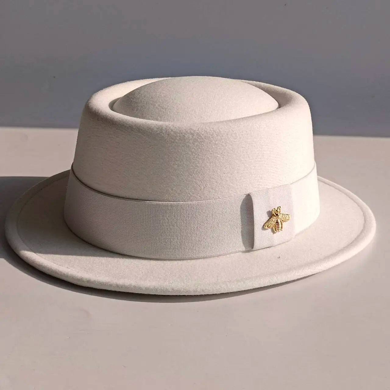 Bee Accent Pork Pie Fedora Hat